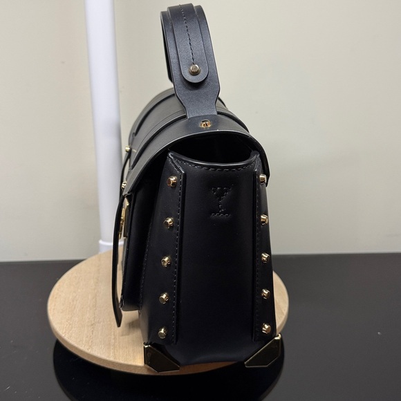 Michael Kors Black Satchel with Gold Accents - Picture 8 of 14